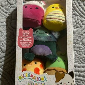 Squishmallows Micromallows Plush Set - Pink, Yellow, Green, Brown